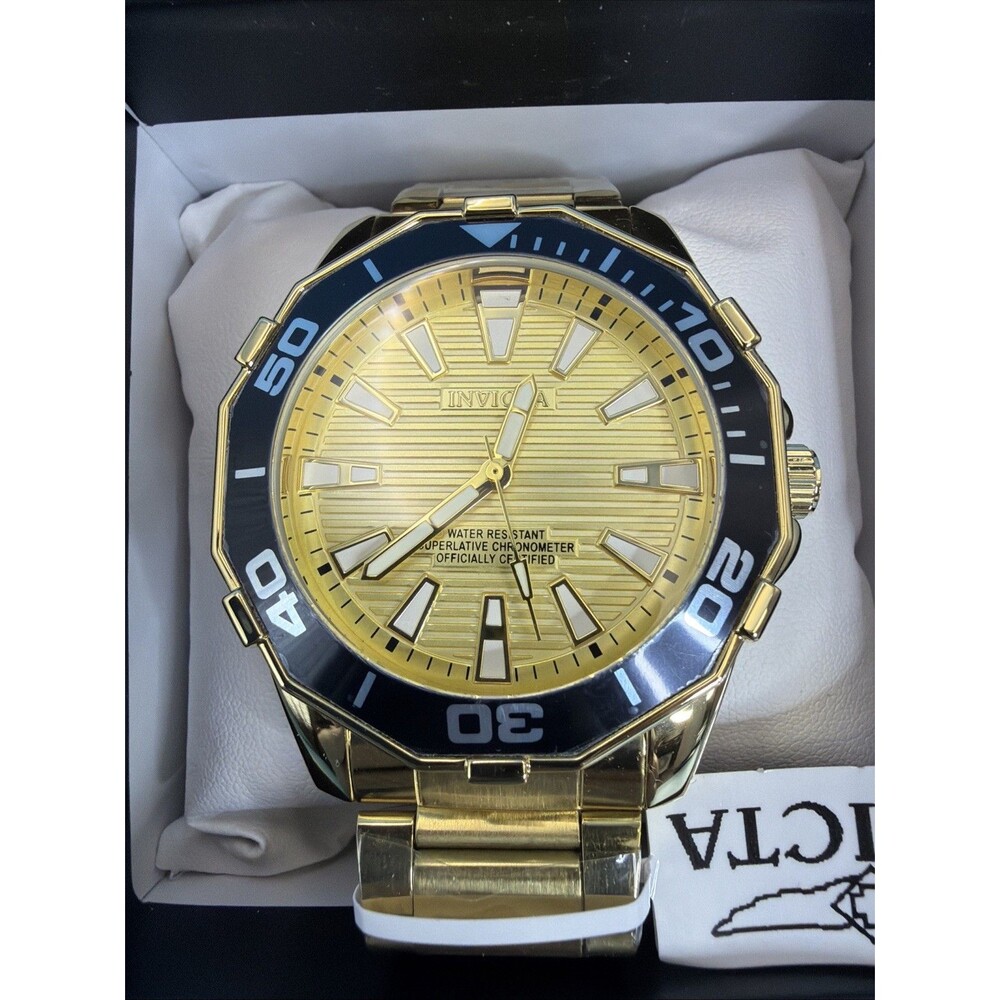 69235 - Invicta Diver Men's Watch - 46mm, Stunning Gold Dial, Stylish Timepiece